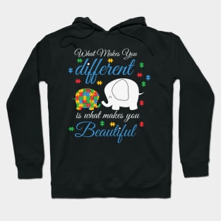 Elephant Puzzle Piece Autism Awareness Gift for Birthday, Mother's Day, Thanksgiving, Christmas Hoodie